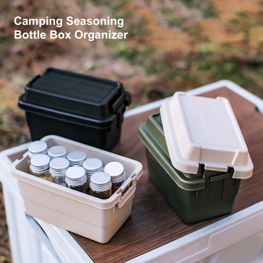 Solid Outdoor Camping Mini Storage Box Desktop Seasoning Bottle Storage Box