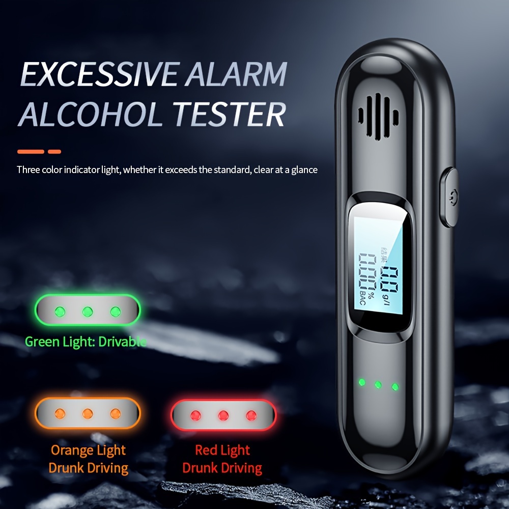 Portable Digital Breath Alcohol Tester Breathalyzer Analyzer Police  Detector USB