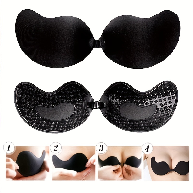 Women Sticky Bra Silicone Chest Stickers B C Cup Black Invisible Push Up  Cup Bra Mango Invisible Cover Bra Pad Sexy Strapless - AliExpress