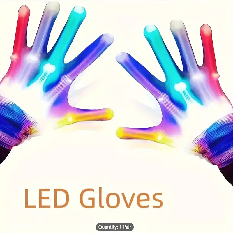 5 Colors 6 Modes Flashing Led Gloves Cool Fun Light Up Finger Toys Glow  Costume Accessories Christmas Halloween Thanksgiving Gifts - Toys & Games -  Temu