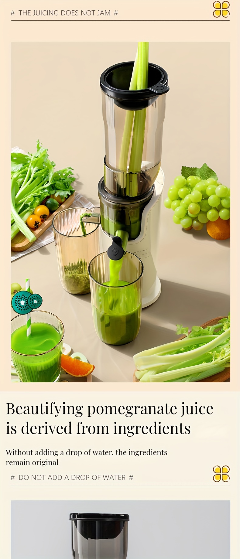 Slow Electric Juicer Machine, 90Mm Large-Caliber Slag Juice