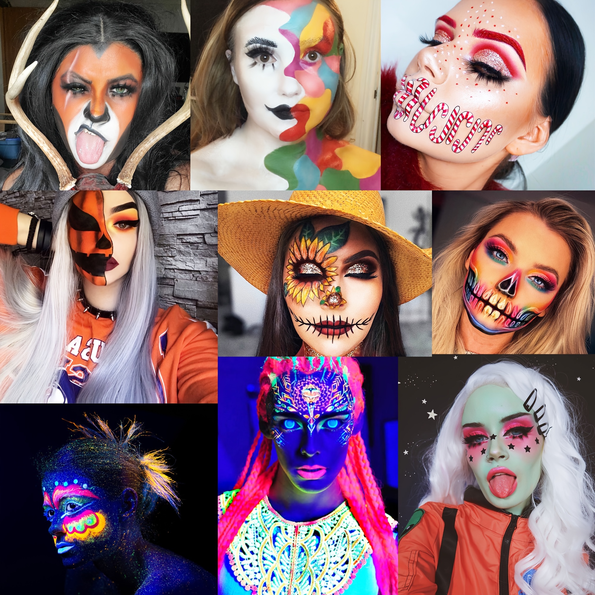 6 Color Face Paint Kit For Halloween Makeup Face Paint Kit - Temu