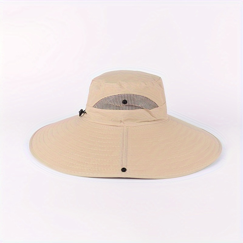 1pc Wide Brim Breathable Sun Protection Bucket Hat, Fishing Hat For Fishing, Hiking, Camping, Outdoor Accessories