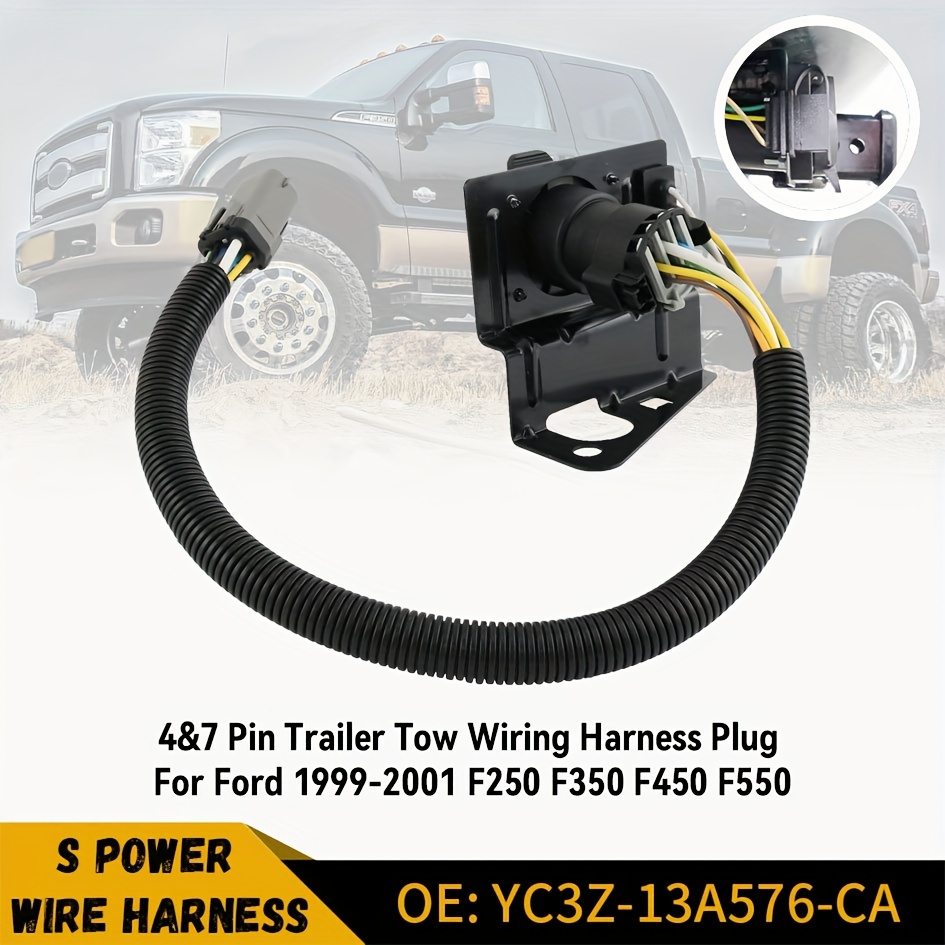 yc3z 13a576 ca 4 7 pin trailer tow wiring harness plug for ford 1999 2001 for   for f350 for   yc3z13a576ca