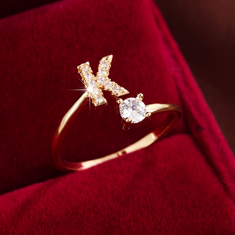 Women's Adjustable Copper Ring with Zirconia Mosaic