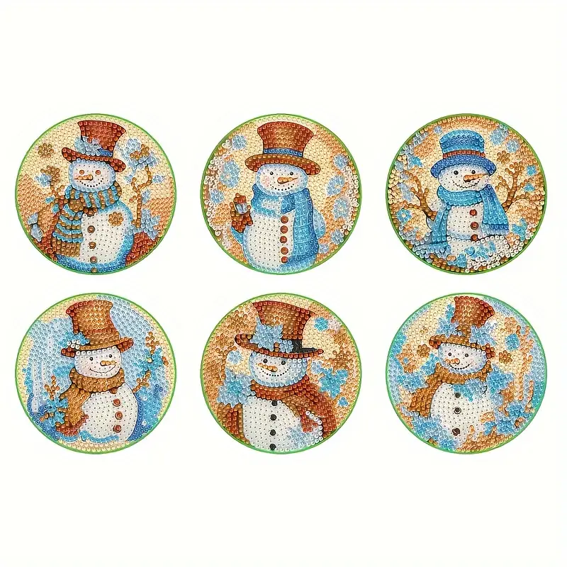 Diamond Painting Coaster Kit Christmas Winter Snowman - Temu