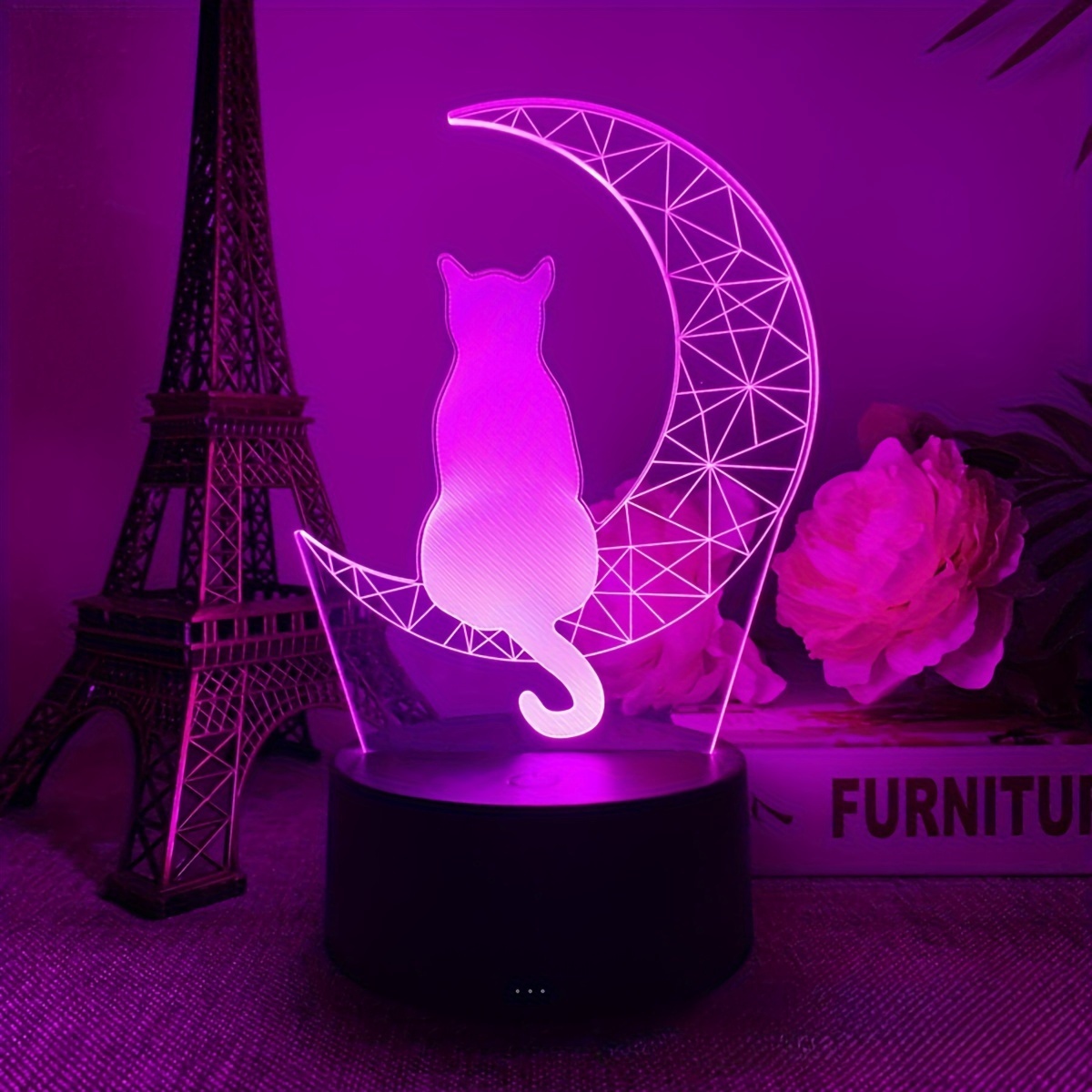 1pc LED 3D Gatto Fuochi D'Artificio Luce Notturna, Luce Decorativa Regalo  Creativo, Illumina La Tua Casa Con Questa Adorabile Lampada Da Tavolo 3D A  Forma Di Gatto - Temu Italy