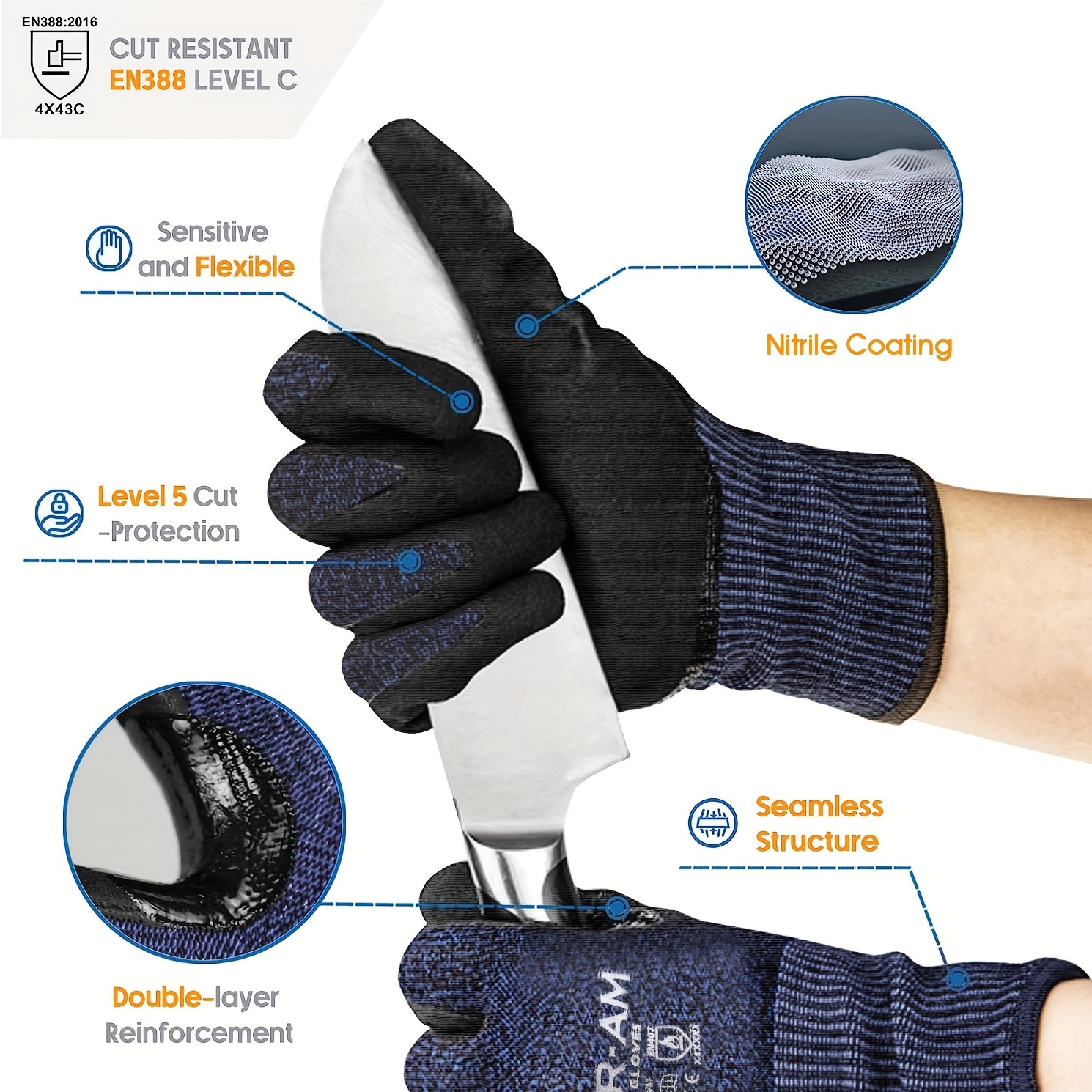 Protect Fingertips with These Crush-Resistant Finger Cap Work Gloves