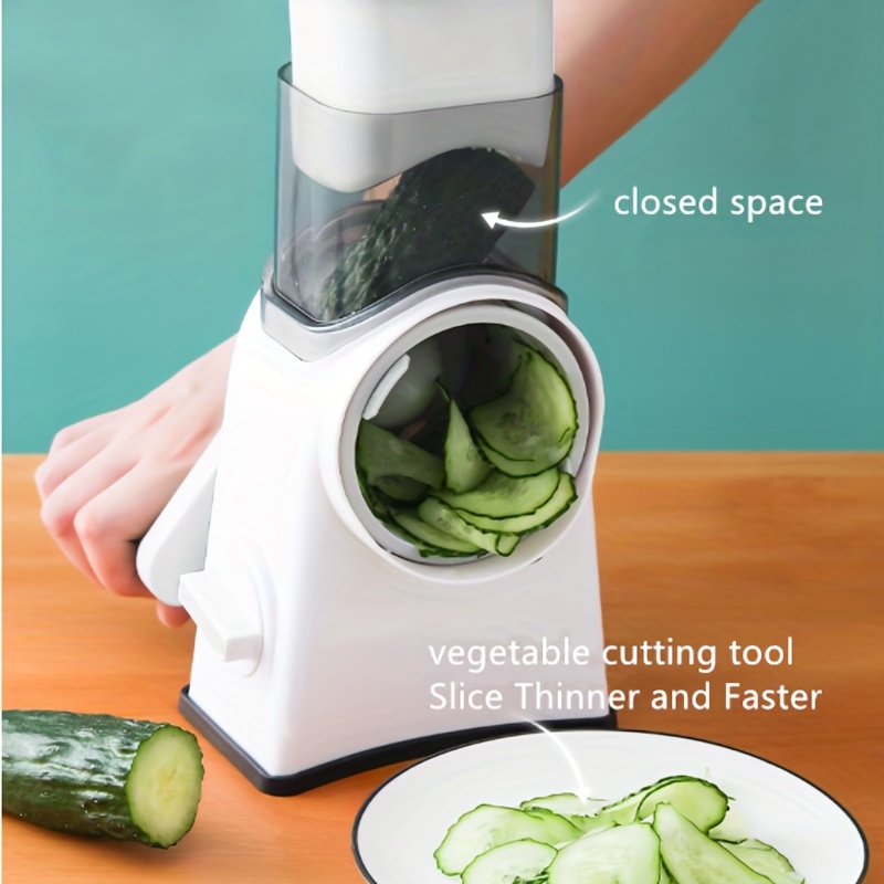 3-in-1 Multifunctional Vegetable Cutter Hand Crank Slicer Onion Cutter Chopper Kitchen Gadgets New, Green