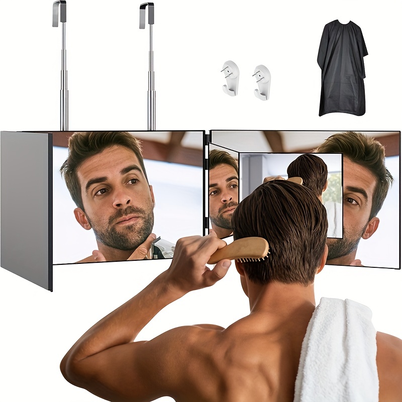 3 Way Mirror for Hair Cutting, Barber Mirror Self Cut, Self Haircut Mirror  to Se