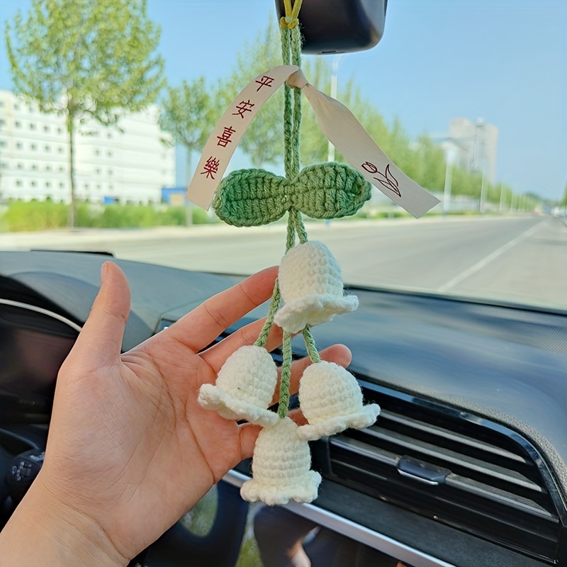 Gewebte gehäkelte Blumen hängende Anhänger für Auto - Temu Germany
