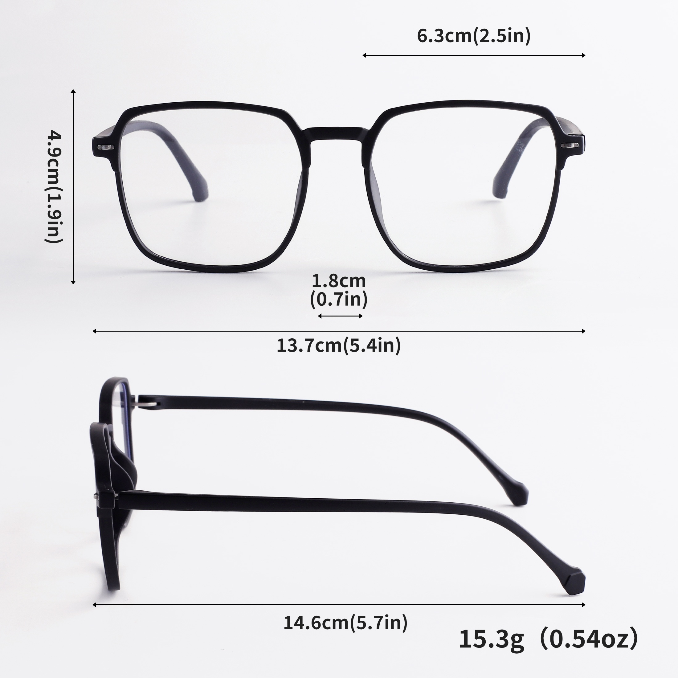 Transparent Men Glasses Oversized