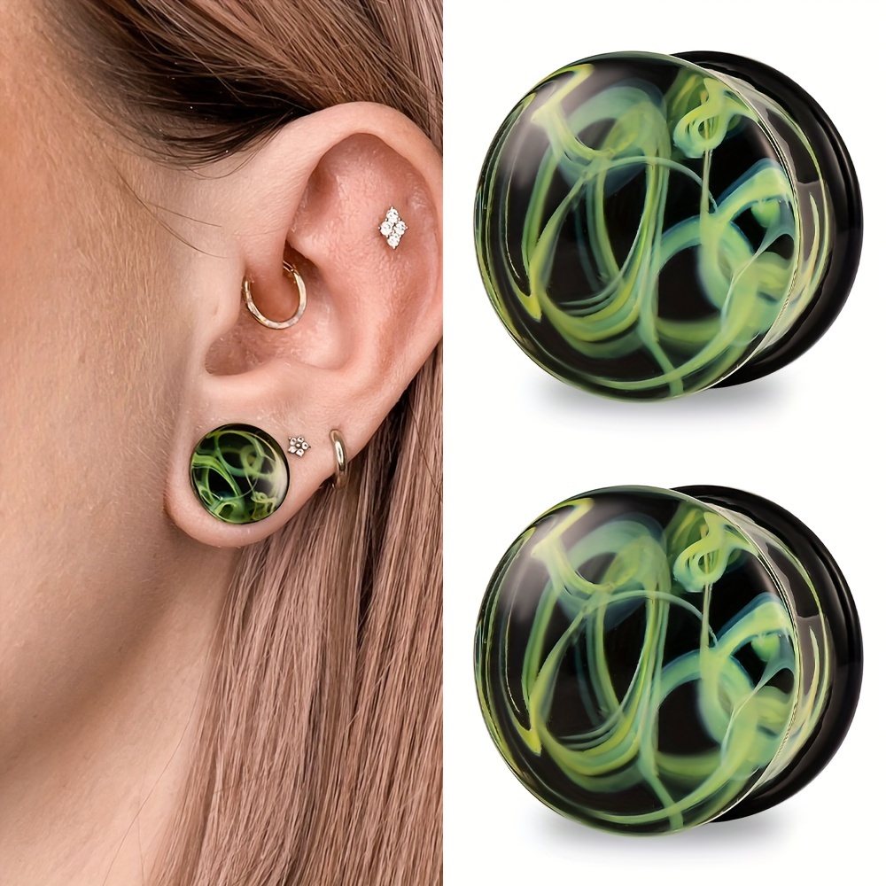 Glass deals ear gauges