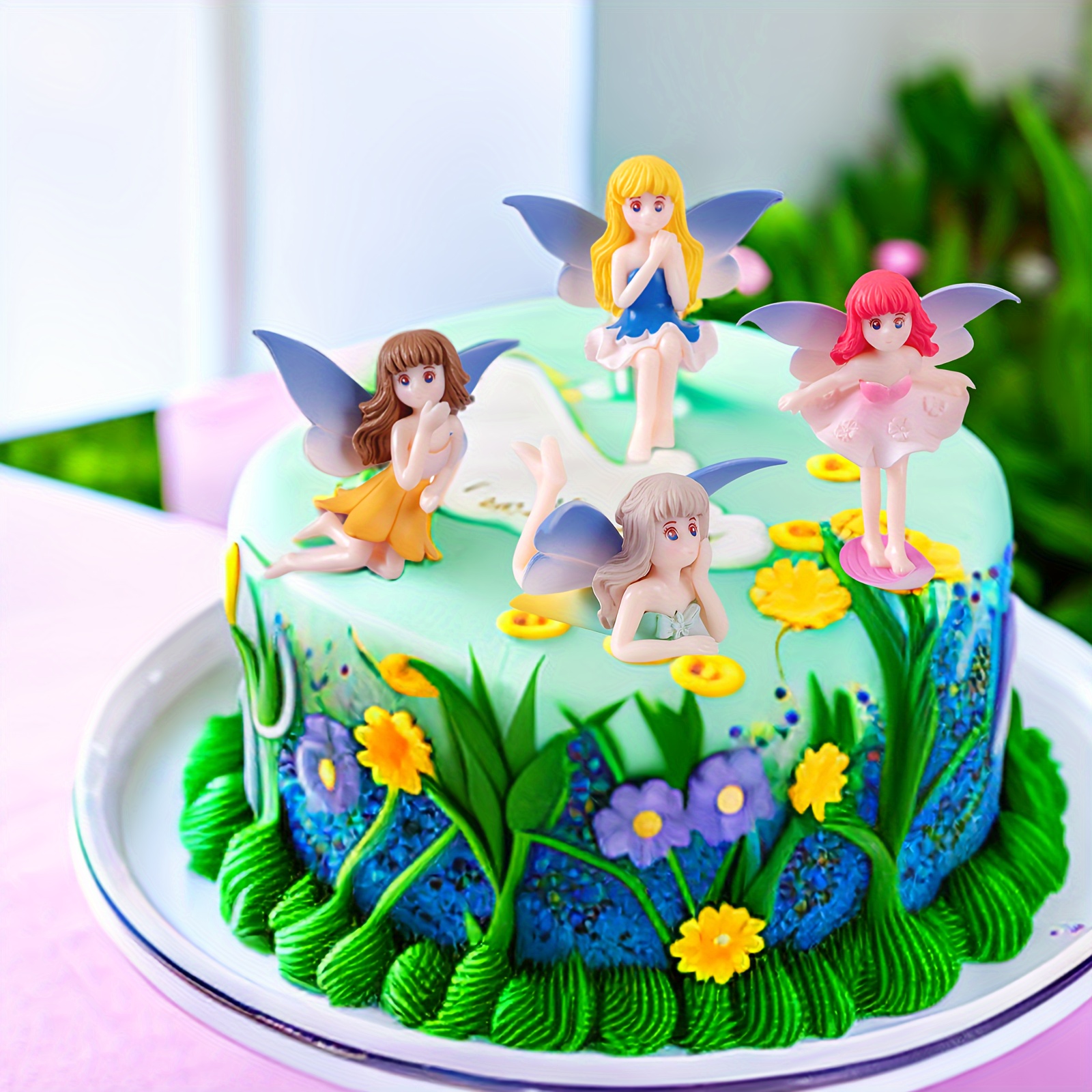 Belle décoration d'ange mignon anniversaire gâteau Topper ornement