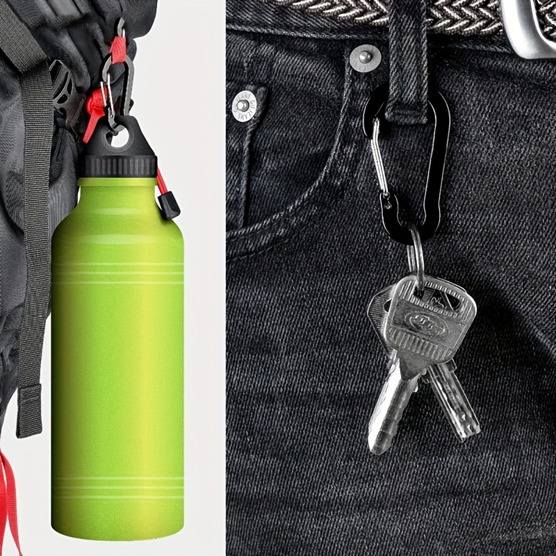 5PC Water Bottle Holders Clip Carabiner Hook Buckle Key Chain For Camping  Hiking