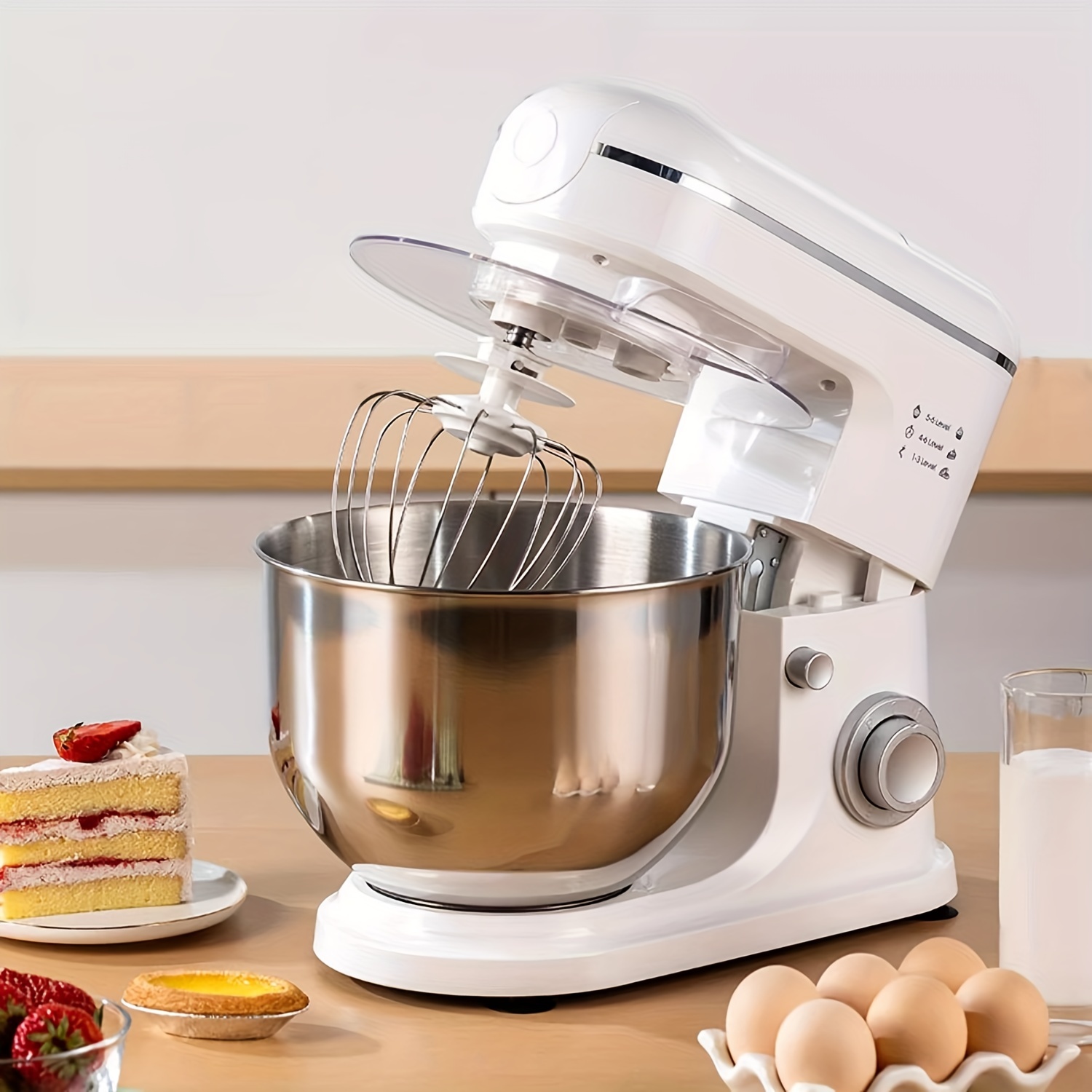 1pc Stand Mixer, Tilt-head Mixers, Kitchen Electric Dough Mixer, For  Household Aids, 120V/500W 5qt Stainless Steel Bowl
