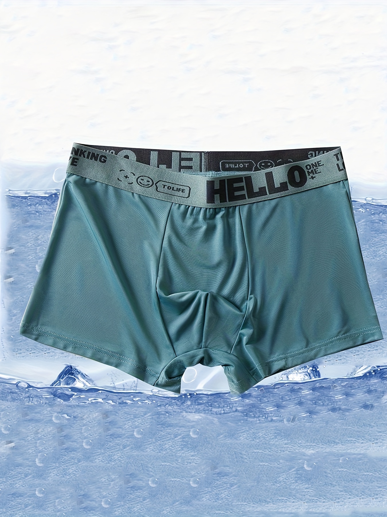 Men's Ice Silk Cool Boxer Briefs Seamless Thin Breathable - Temu Canada
