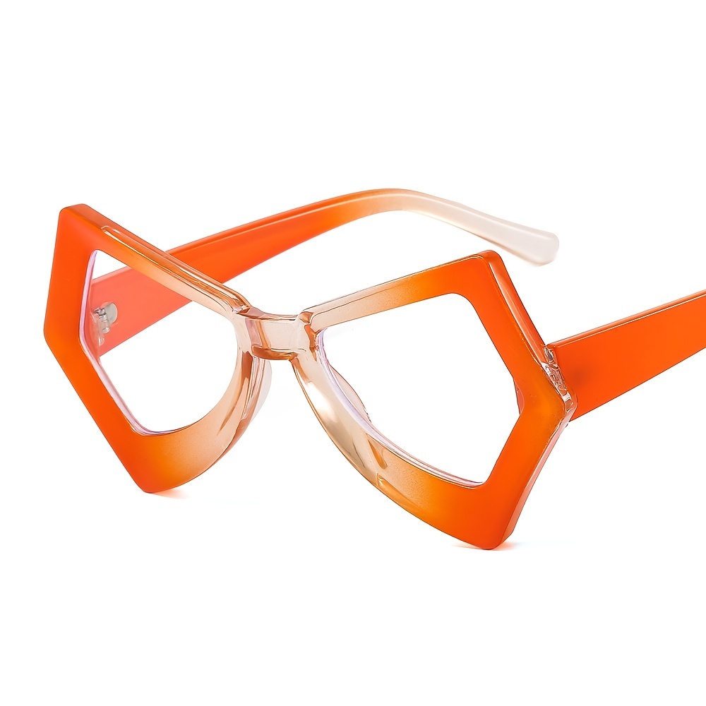 Y2K Polygon Cat Eye Eyeglass Frame Light Blocking Glasses