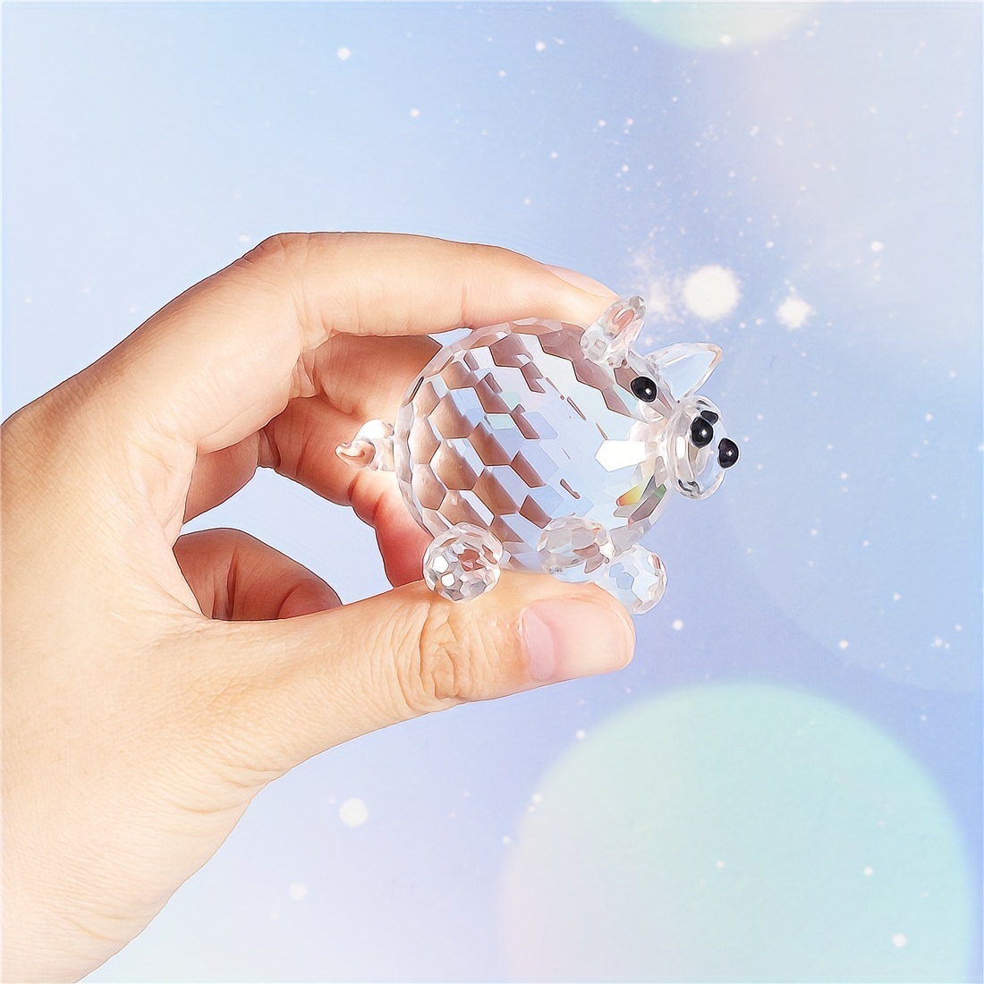 Crystal Pig Mini Statue, Home Desktop Decoration