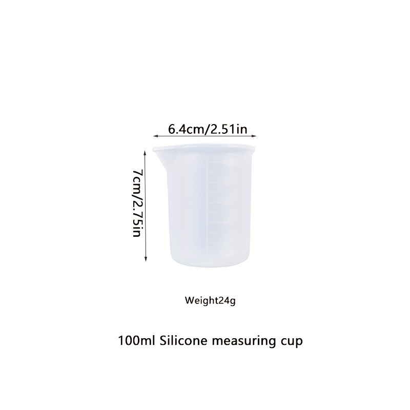 100ML Kitchen Measuring Cup With Clear Scales Silicone Resin Glue