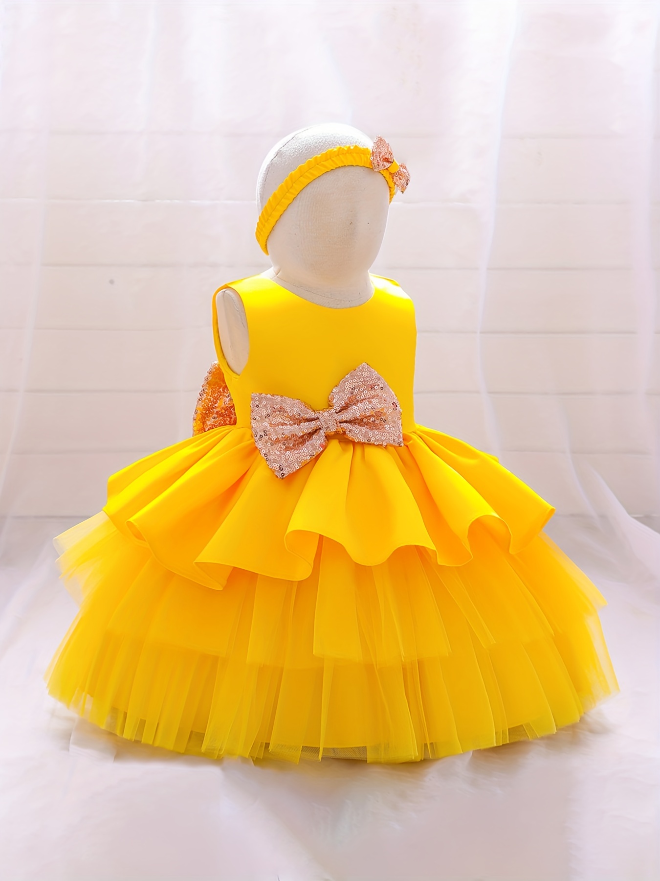 Big puffy yellow clearance dress