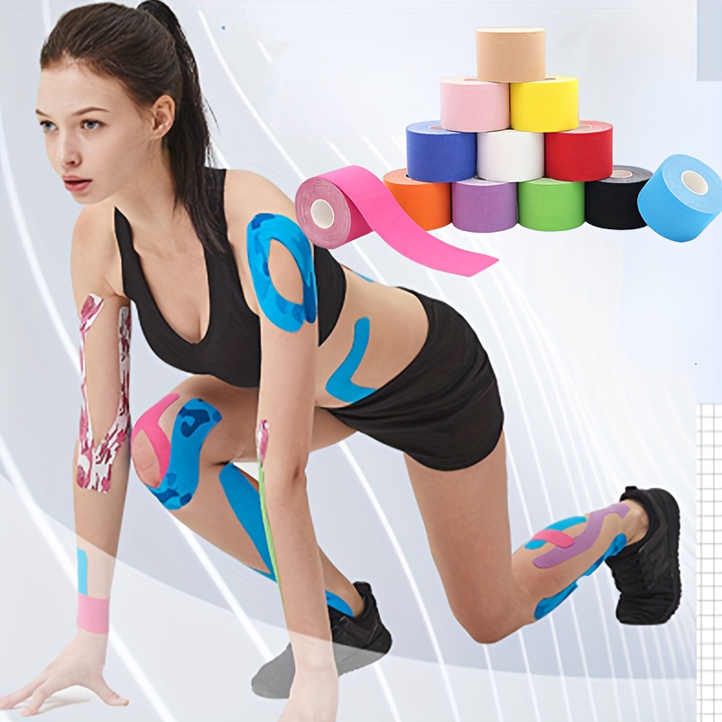 Bandage Musculaire 2.5CM X 5M/0.98 Pouces X 196.85 Pouces, Bande Élastique  De Sport Pour Blessures, Autocollant Musculaire Du Genou, 1 Pièce - Temu  France