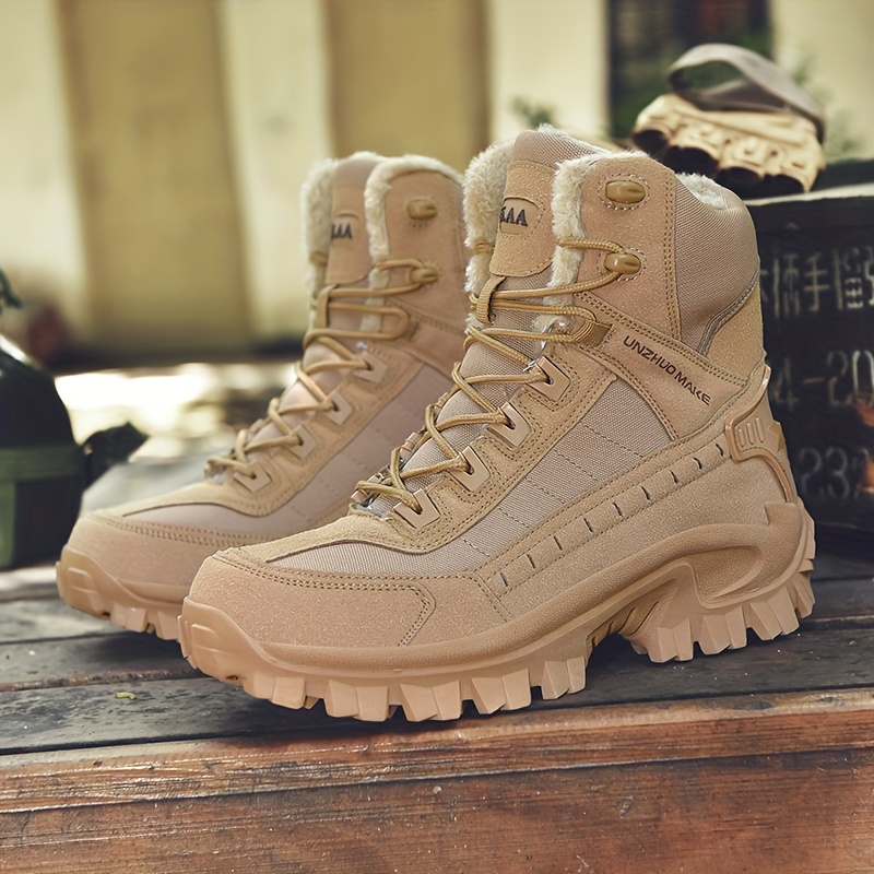 Men's Outdoor Service Boots Combat Boots, Casual Lace-up Walking Shoes,  Army Boots Military Boots For Training