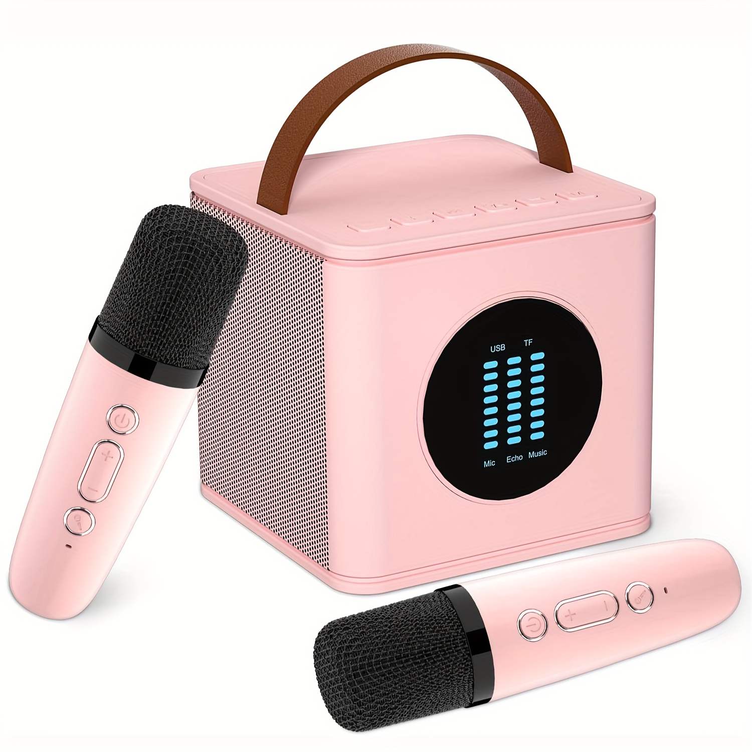 Children's Microphone Wireless Karaoke Bluetooth Speaker Pink, Toys \  Music and instruments