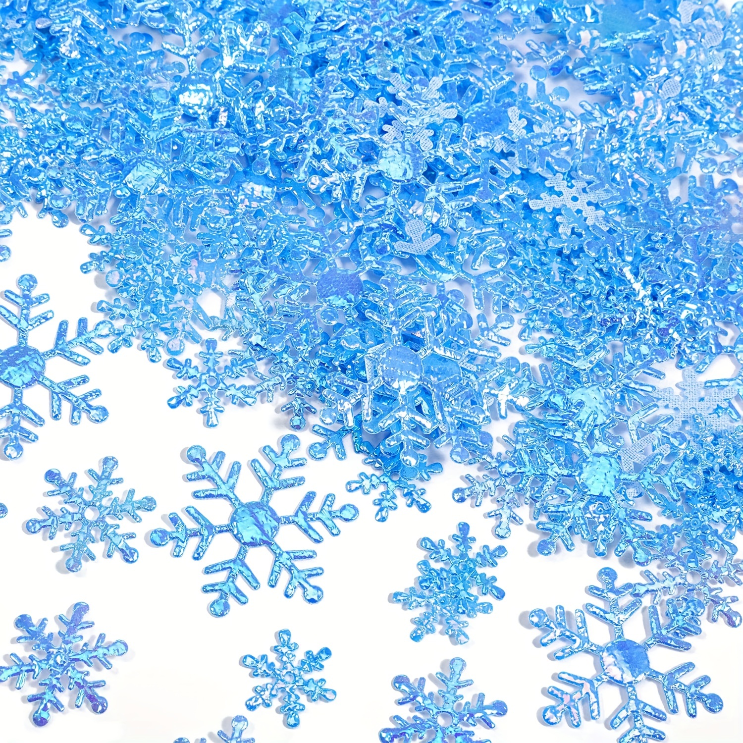 3 Size Snowflake Confetti, Snowflake Glitter Confetti, Decorations