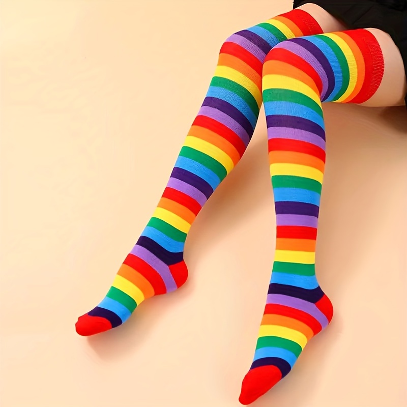 Rainbow Knee High Socks – The Tipsy Gypsy Boutique
