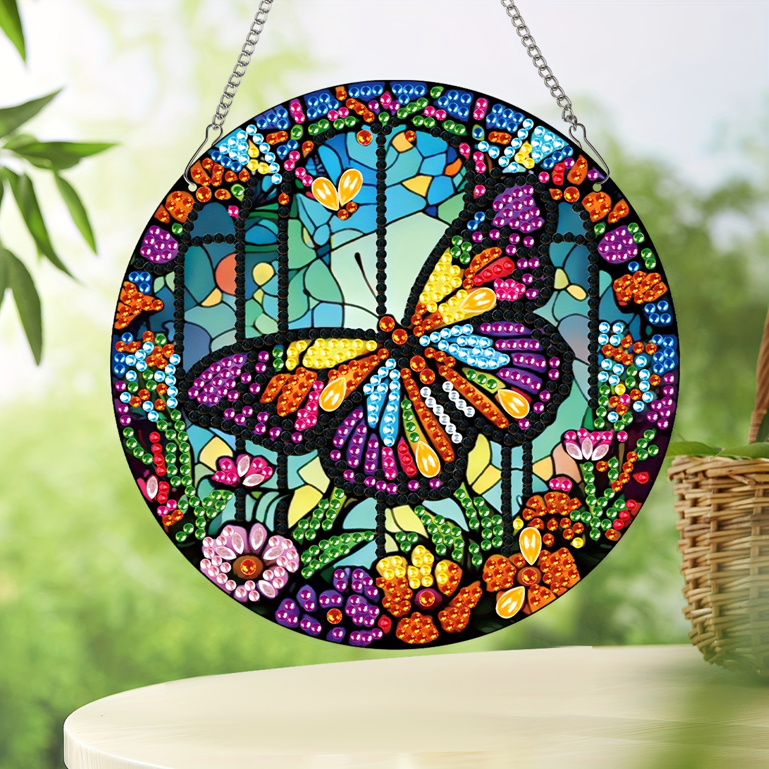 Diamond Painting Hanging, Butterfly 3D Three-dimensional Diamond Painting  Kit, Diamond Art Hanging Jewelry, Suitable For Home Wall Garden Decoration U