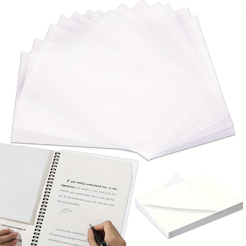 Papel de calco de 400 hojas, papel de caligrafía translúcido blanco para  trazar, papel de transferencia de arquitectura de caligrafía para imágenes  de