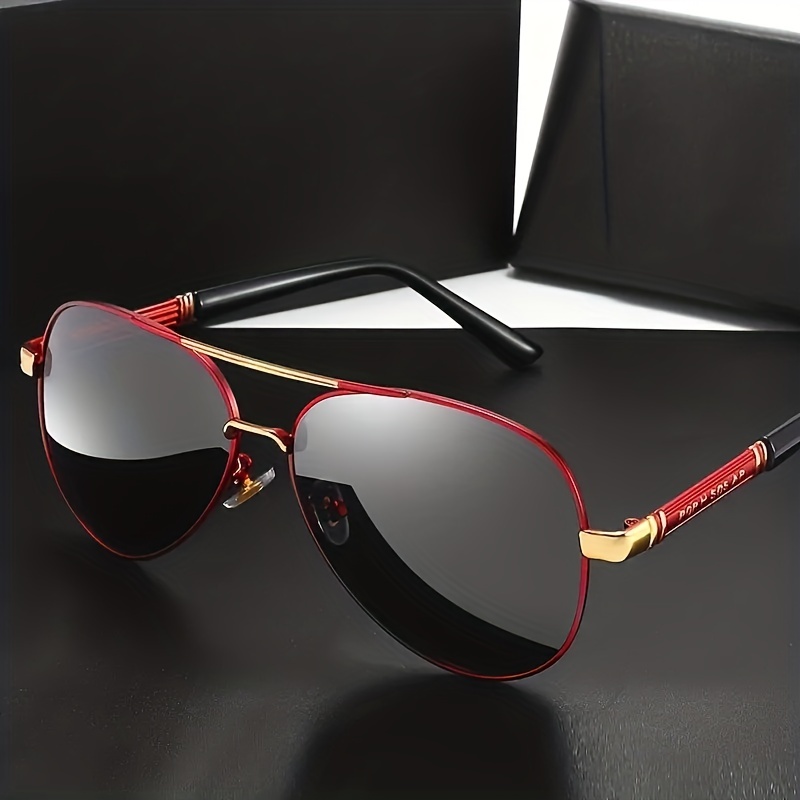 Gafas de sol polarizadas para hombre y mujer, lentes de sol de pesca con  cadena, antideslumbrantes, UV400
