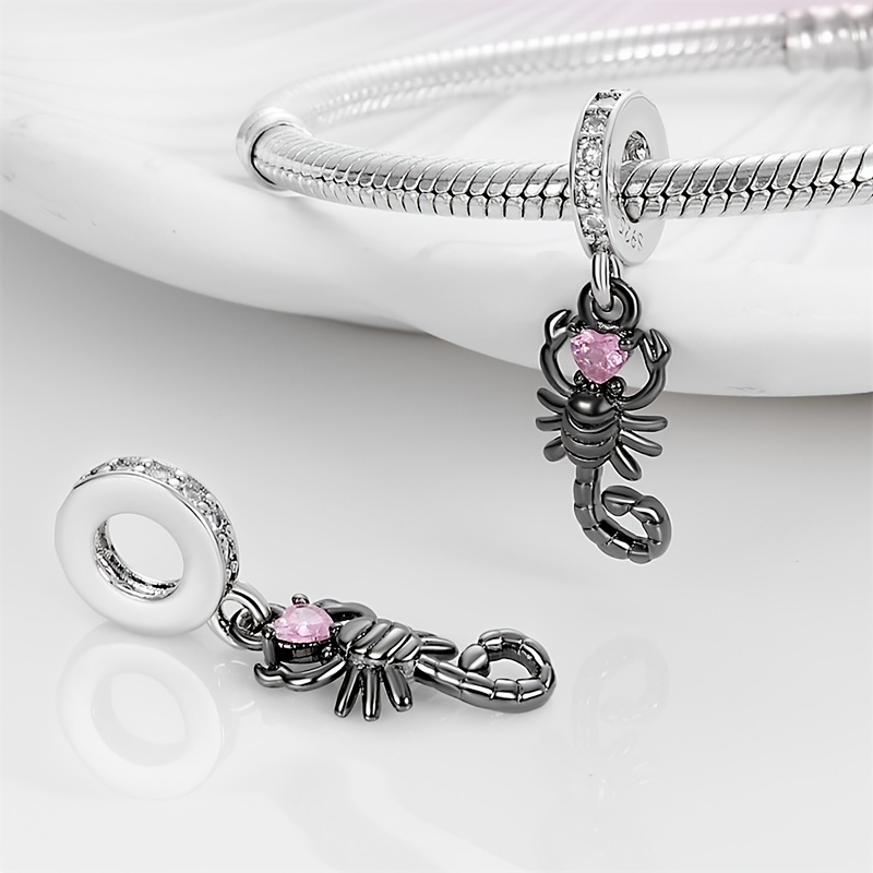 Unique S925 Black Scorpion Easter Egg Bunny Dangle Charms - Temu