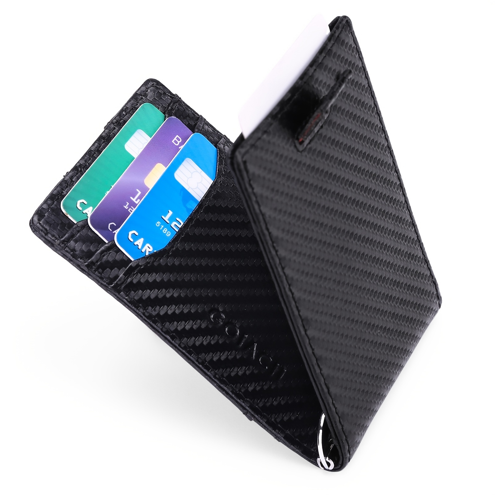  Wallet for Men with AirTag Holder Credit slim Front