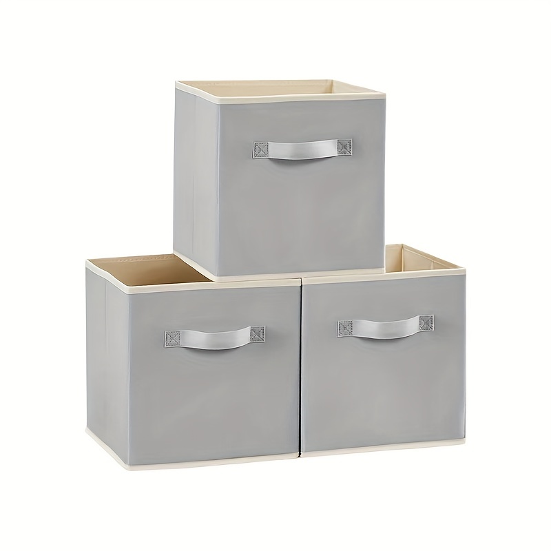 2/4/6Pcs Collapsible Fabric Cube Storage Bins Large Home Organizer