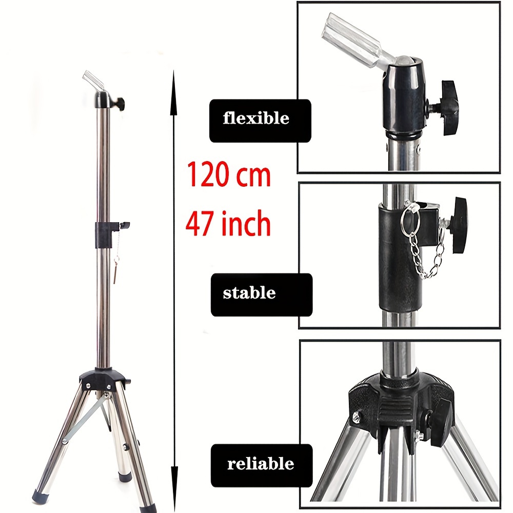 Heavy Duty Wig Stand Tripod Mannequin Head Stand Wig Stand - Temu