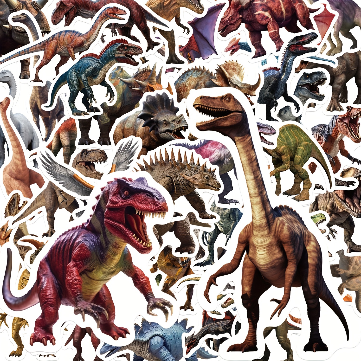 50pz Adesivi Dinosauri Adesivi In Vinile Estetici Realistici