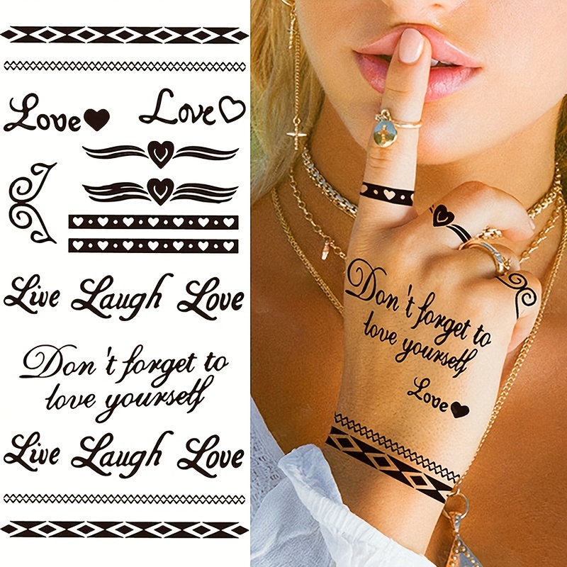 Love Yourself Temporary Tattoo - Set of 3 – Little Tattoos