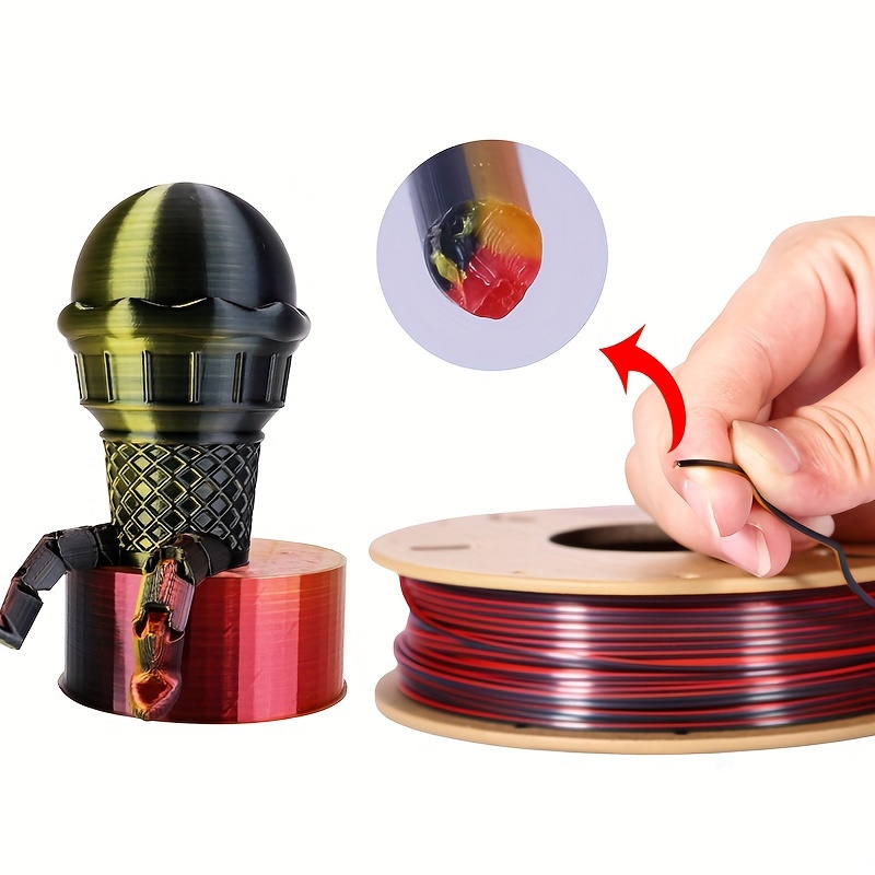 ERYONE Silk Dual Color Filament PLA 3D Printer 1.75mm +/- 0.03mm