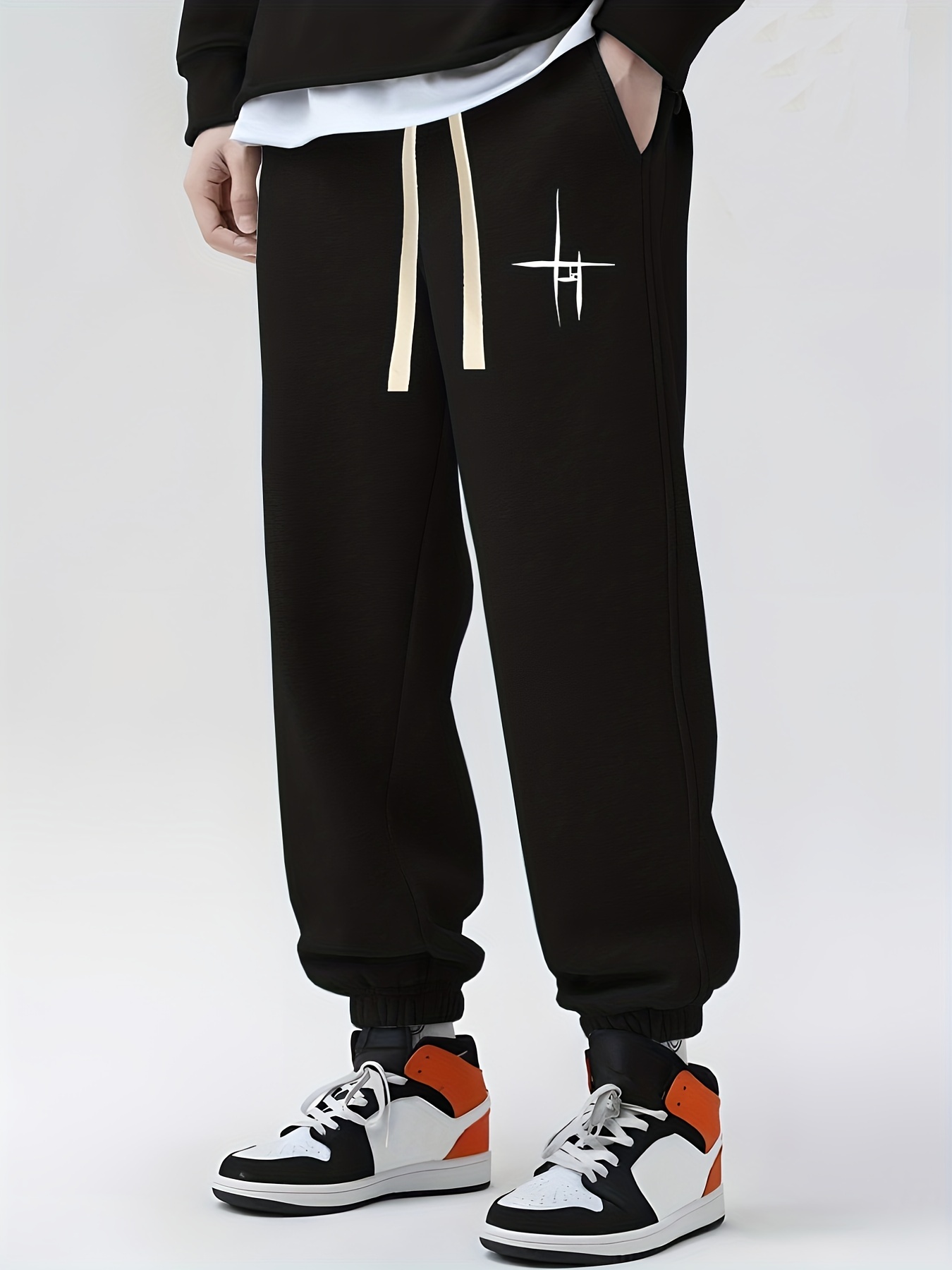 Anime Pattern Print Drawstring Sweatpants Loose Fit Pants - Temu Canada