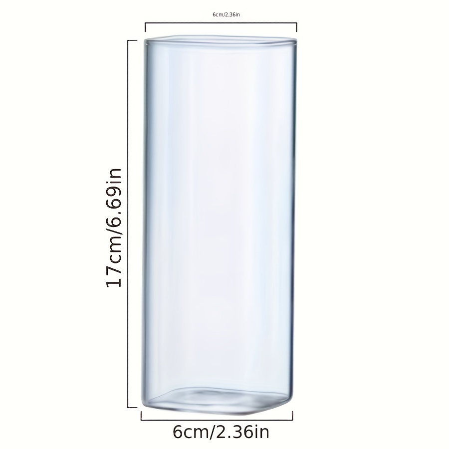  Water Glasses Thin Square Drinking Glasses Transparent
