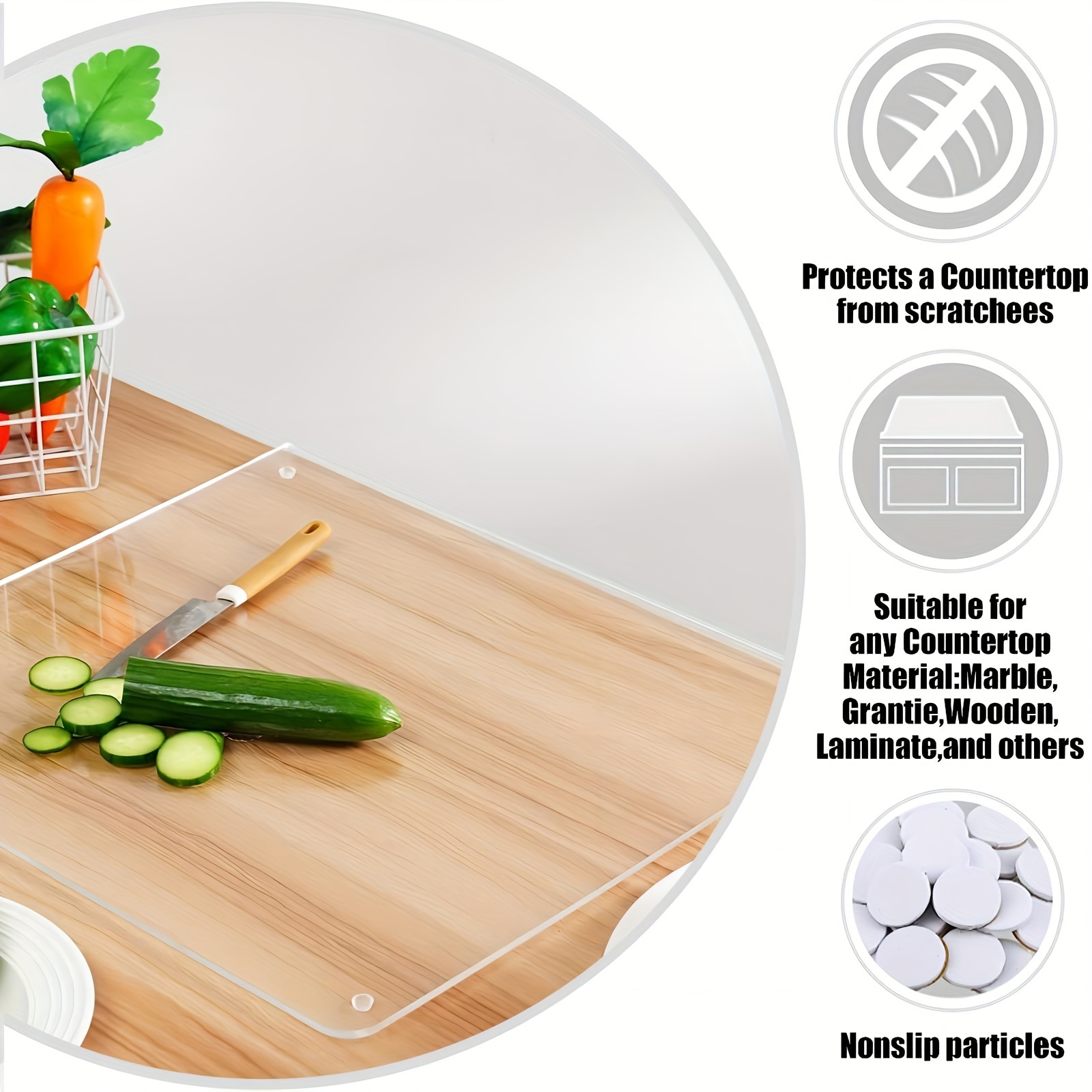 1pc Acrylic Cutting Boards For Kitchen Counter Clear Cutting - Temu