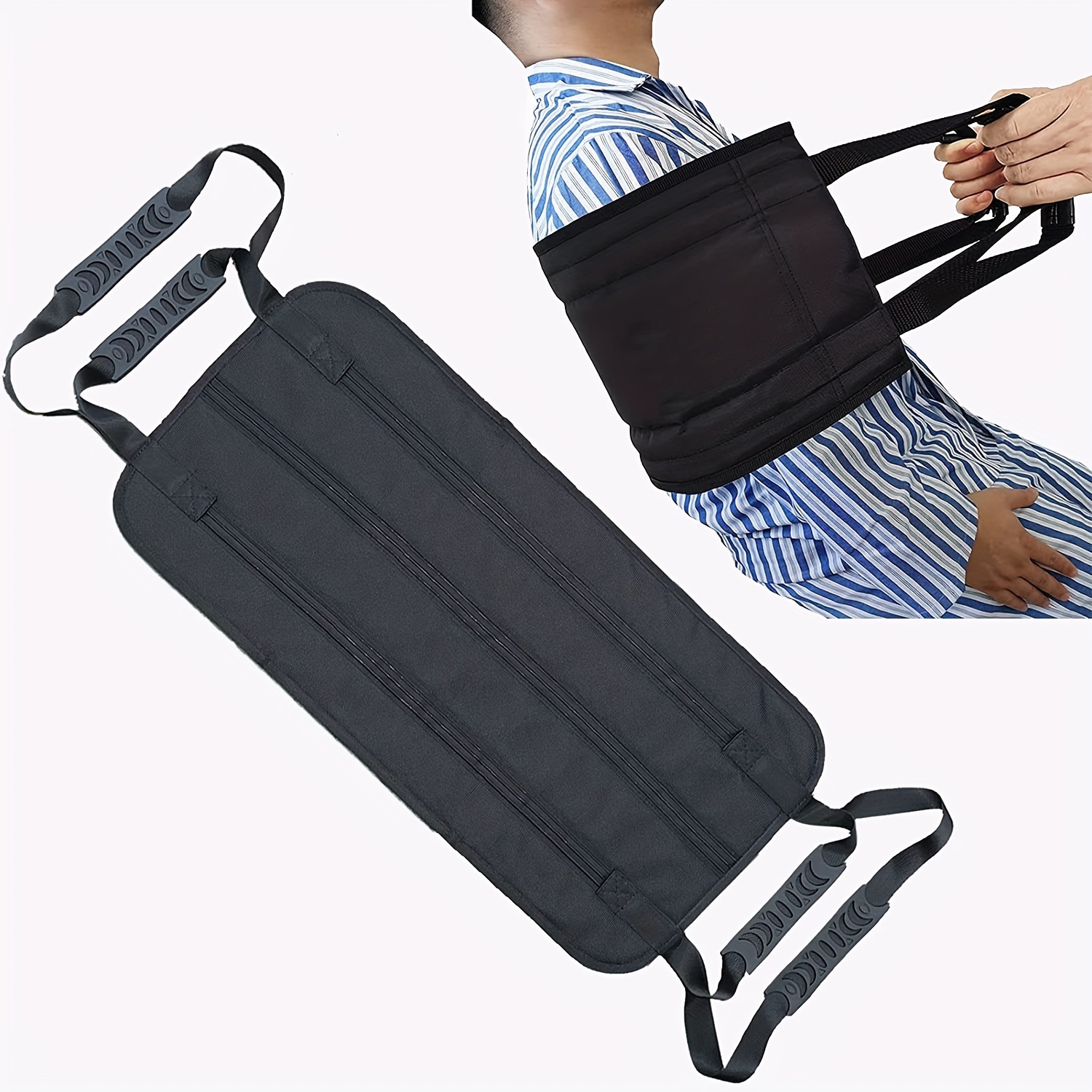 Patient Transfer Sling Gait Belt Padded Breathable Patient Lift  Transferring Belt Mobility Aids For Elderly Disabled Blue