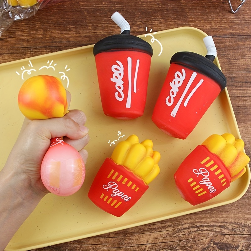 Pop Stress Balls Fidget Toys 3d Hamburger French Fries Cola - Temu