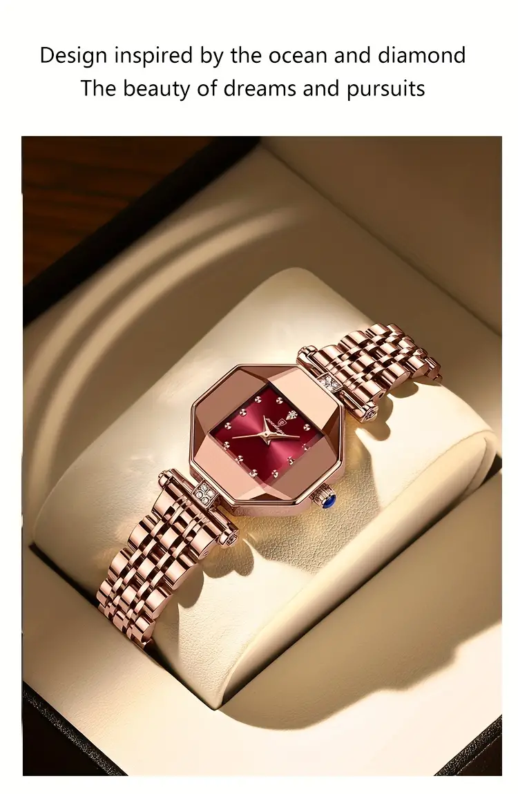 poedagar womens luxury dial cutting quartz watch elegant polygon pointer analog stainless steel wrist watch details 10