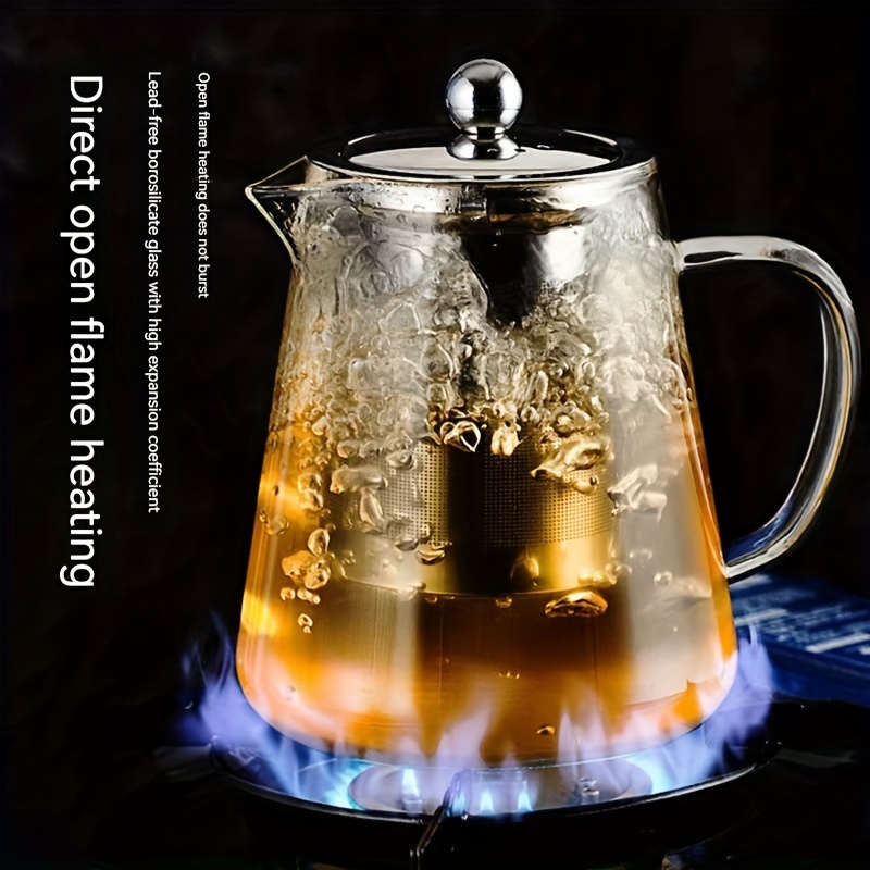 Small Glass Teapot with Infuser for Loose Tea (350 ml / 11.8 oz)