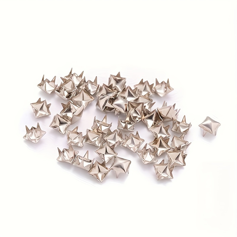 SamuRita Metal Style Mushroom Tree Spikes Leather Studs and Rivets for  Crafts DIY Designs(50sets Silver)