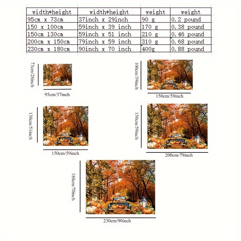 1pc Cute Forest Harvest Autumn Pumpkin Decor Tapestry For Living Room  Bedroom Home House Decor Aesthetic Decor Wall Art Polyester Fabric Tapestry  For