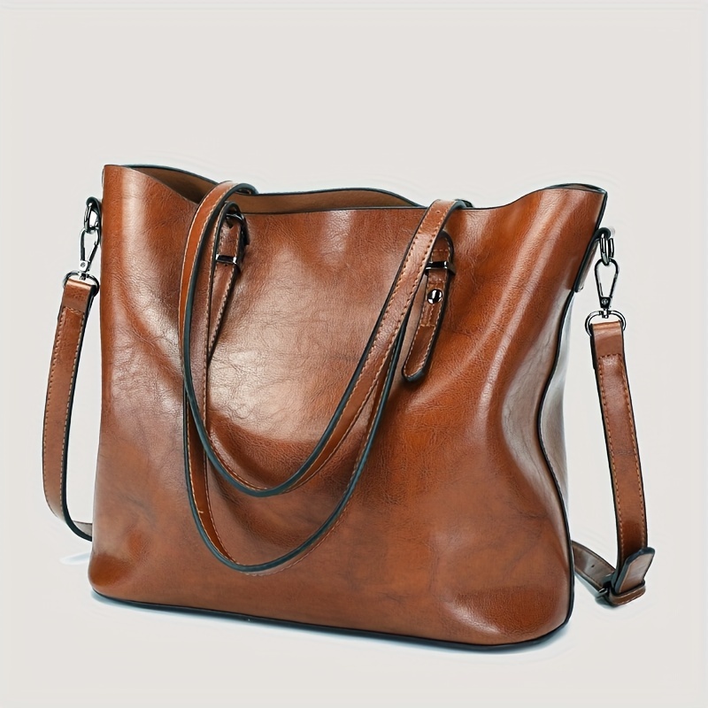 Soft Leather Handbags for Women Shoulder Tote Bag Ladies Large Capacity  Purse